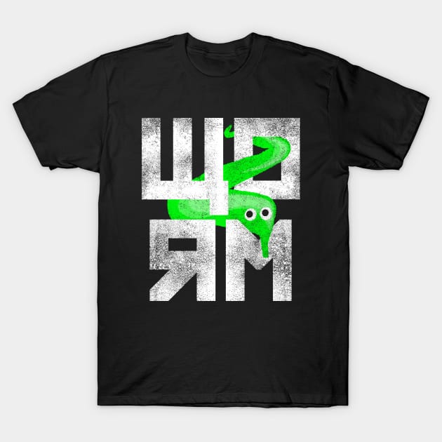 Green Worm On A String Meme Retro Style Magic Fuzzy Worm T-Shirt by YourGoods